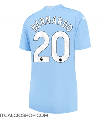 Manchester City Bernardo Silva #20 Prima Maglia Femmina 2023-24 Manica Corta